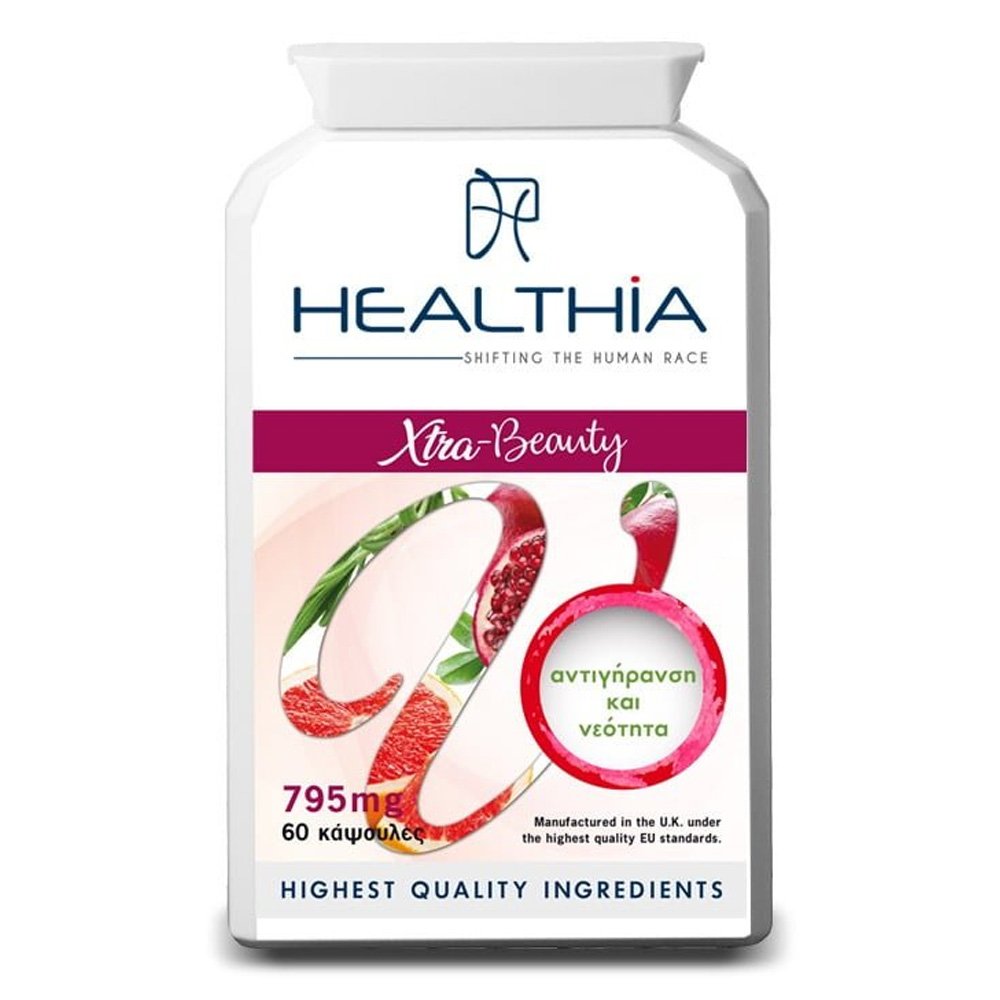 Heathia Xtra-Beauty 795mg Συμπλήρωμα Διατροφής για Αντιγήρανση, 60 caps