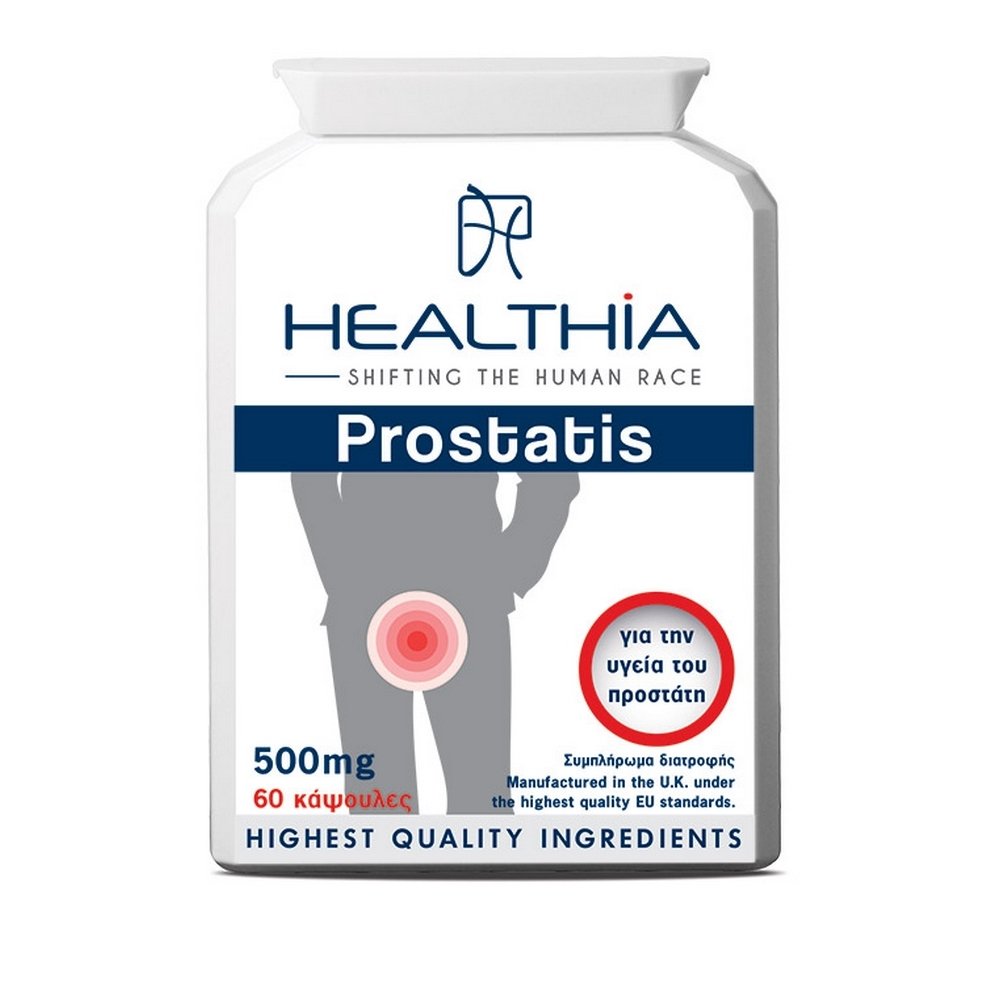 Healthia Prostatis 500mg Συμπλήρωμα Διατροφής για την Καλή Λειτουργία του Προστάτη, 60caps