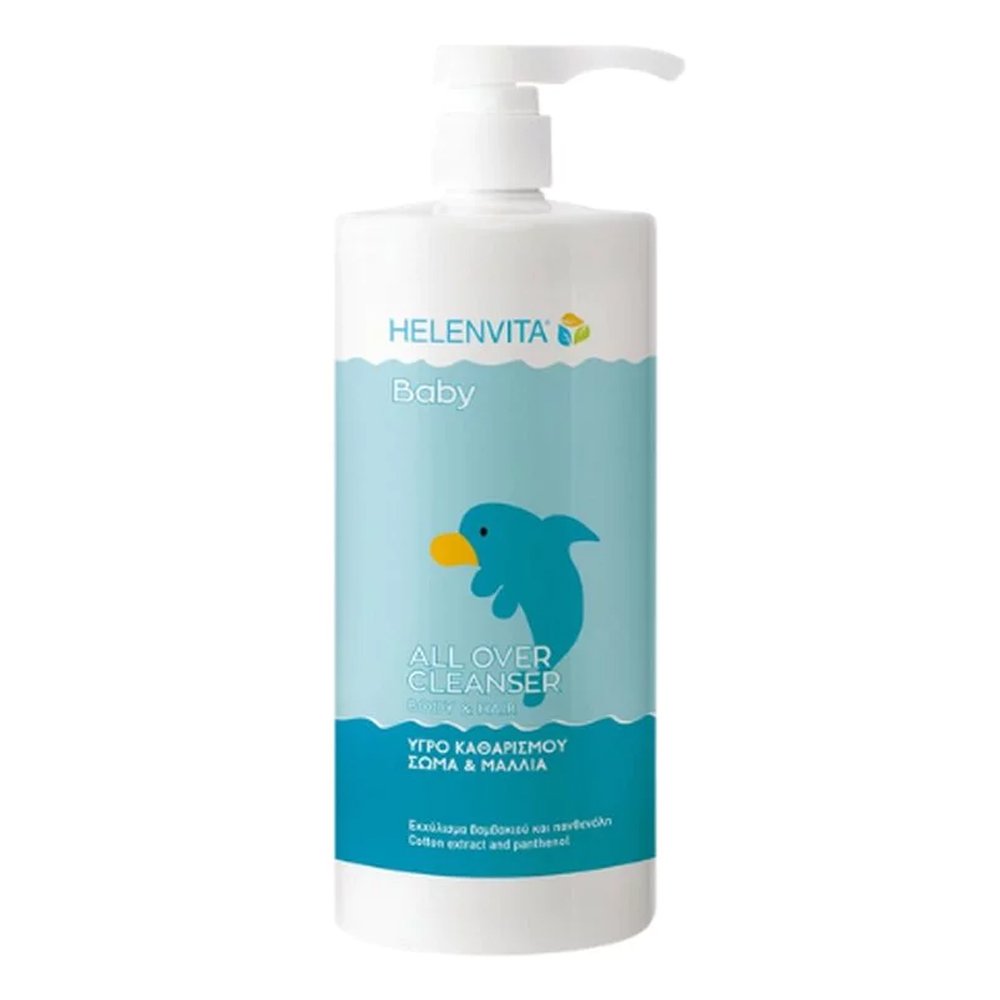 Helenvita Baby All Over Cleanser Promo -40% Βρεφικό Καθαριστικό Υγρό για Σώμα & Μαλλιά, 1Lt