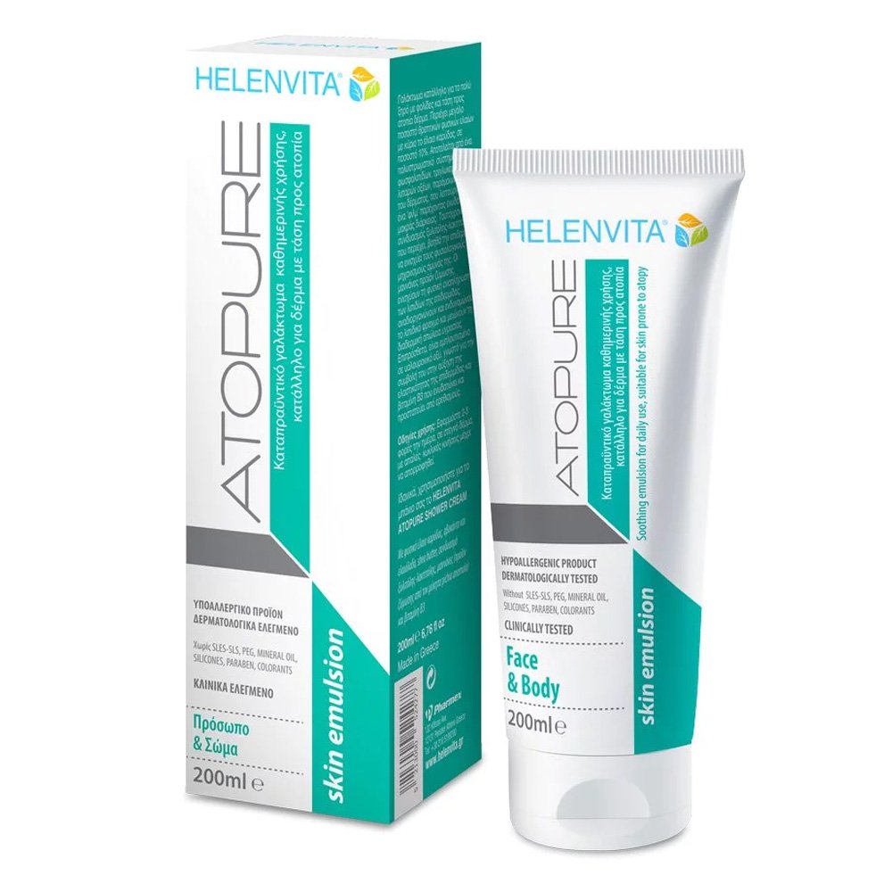 Helenvita Atopure Skin Emulsion Γαλάκτωμα Για Δέρμα Με Τάση Προς Ατοπία, 200ml