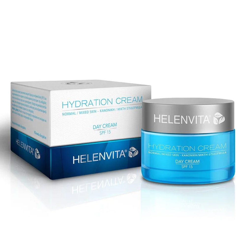 Helenvita Hydration Day Cream SPF15 Normal-Mixed Skin Ενυδατική Κρέμα Ημέρας για Κανονική-Μικτή Επιδερμίδα SPF15, 50ml