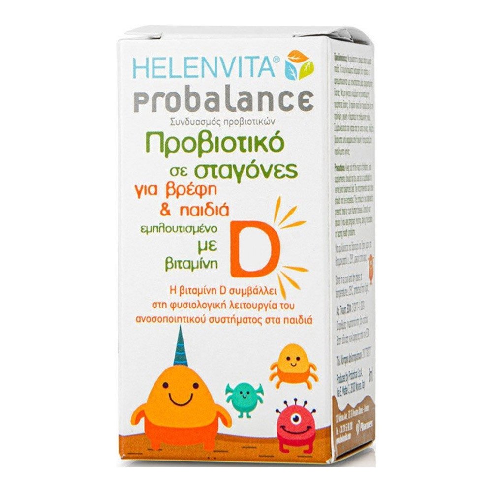 Helenvita Probalance for Babies and Kids Συμπλήρωμα Διατροφής Προβιοτικών με βιταμίνη D για Βρέφη & Παιδιά σε Σταγόνες, 8ml
