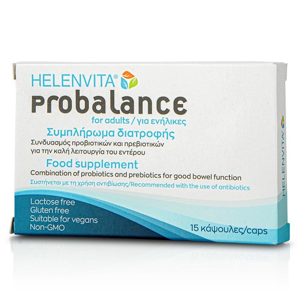 Helenvita Probalance Συμπλήρωμα Διατροφής για την Καλή Λειτουργία του Εντέρου, 15caps