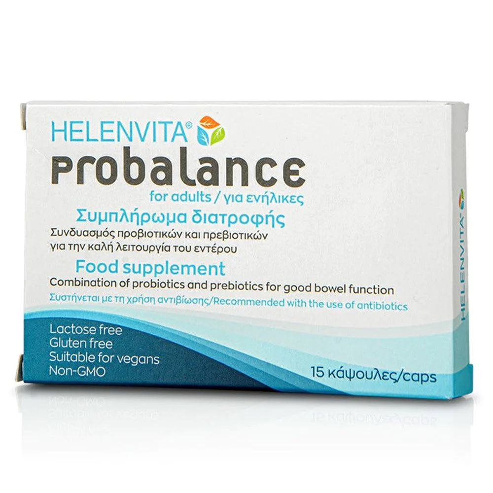 Helenvita Probalance Συμπλήρωμα Διατροφής για την Καλή Λειτουργία του Εντέρου, 15caps Helenvita Probalance Συμπλήρωμα Διατροφής για την Καλή Λειτουργία του Εντέρου, 15caps