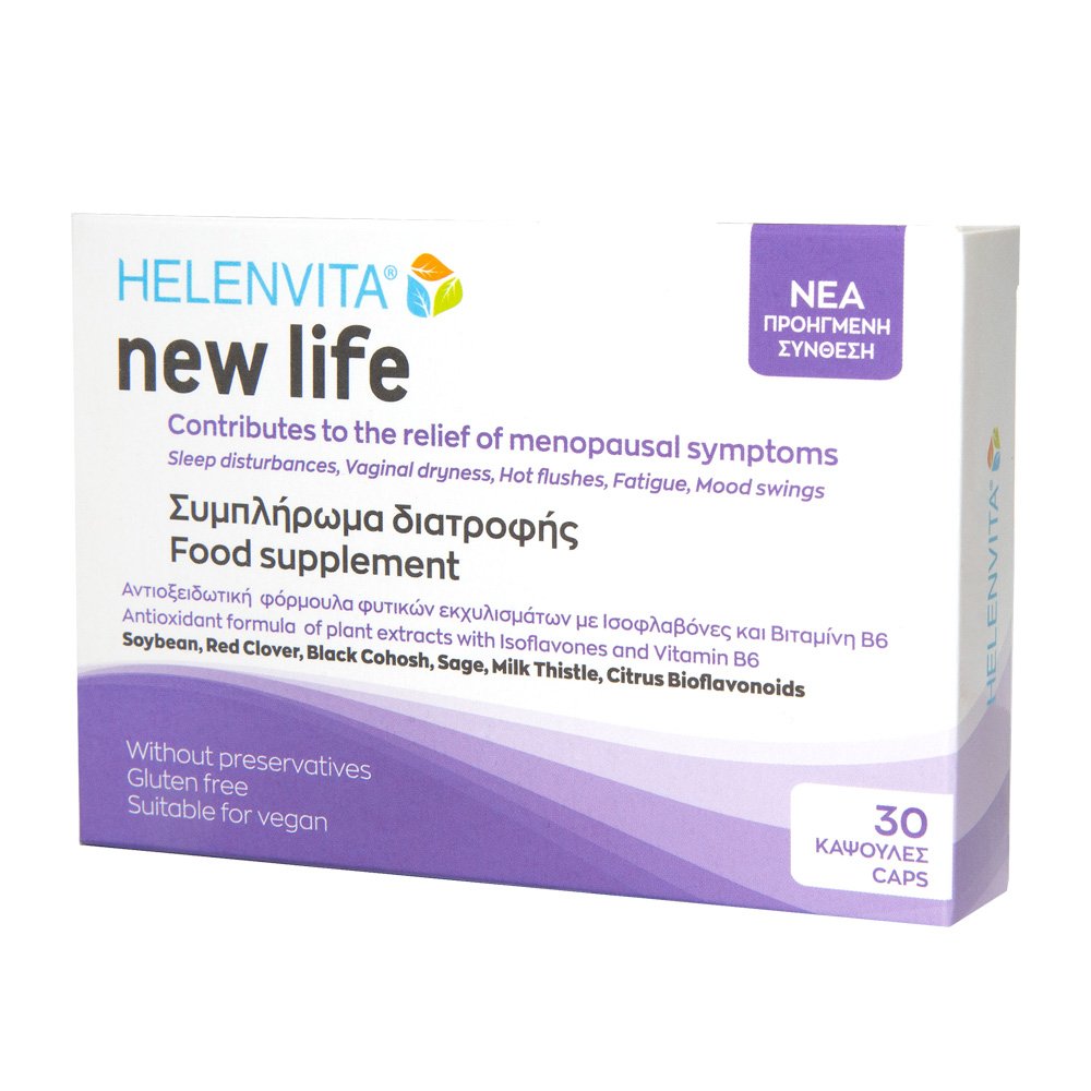 Helenvita New Life Συμπλήρωμα Διατροφής για Γυναίκες στην Εμμηνόπαυση, 30caps