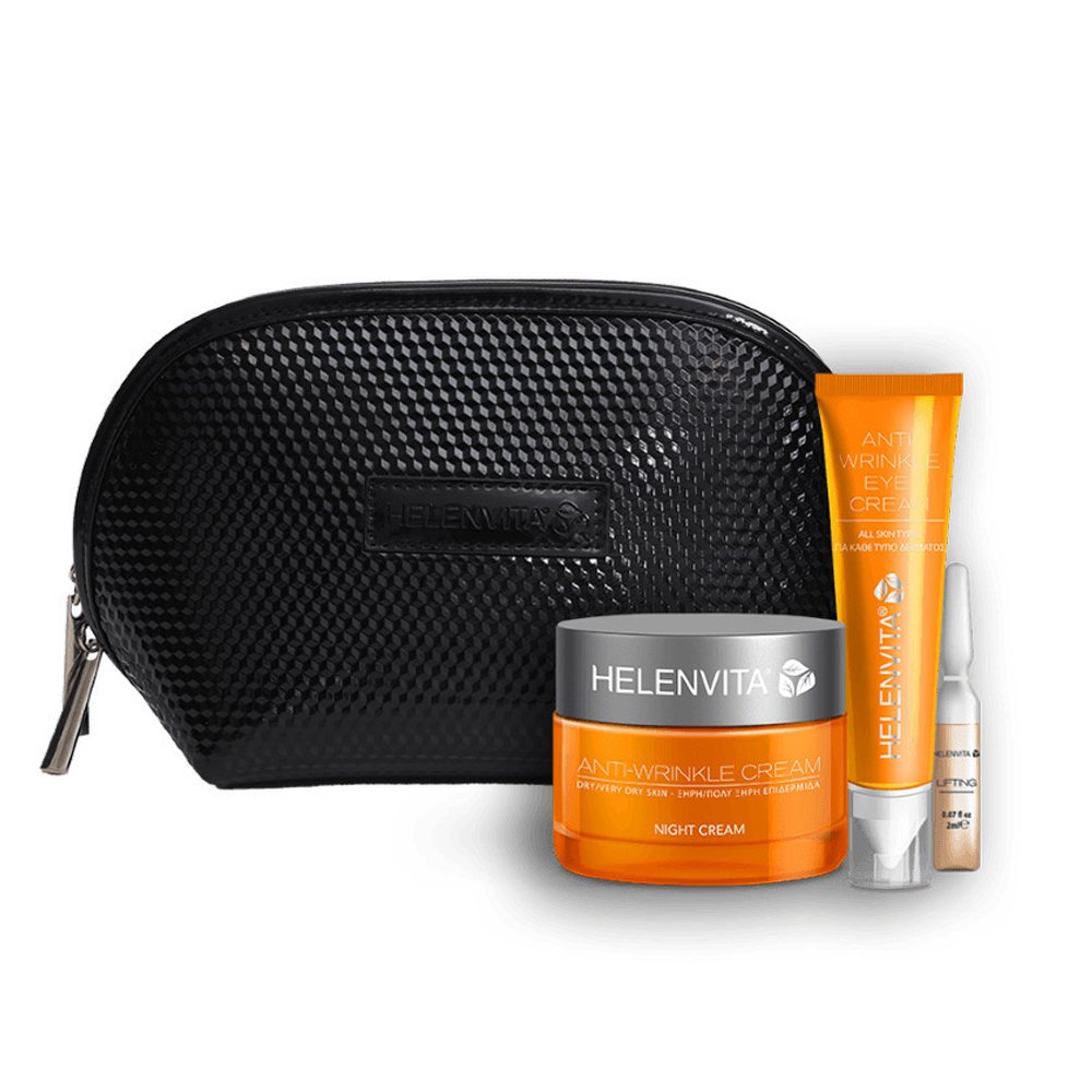 Helenvita Promo Beauty Time Anti-Wrinkle Dry Skin Night Cream, 50ml & Eye Cream, 15ml & Lifting Serum, 2ml