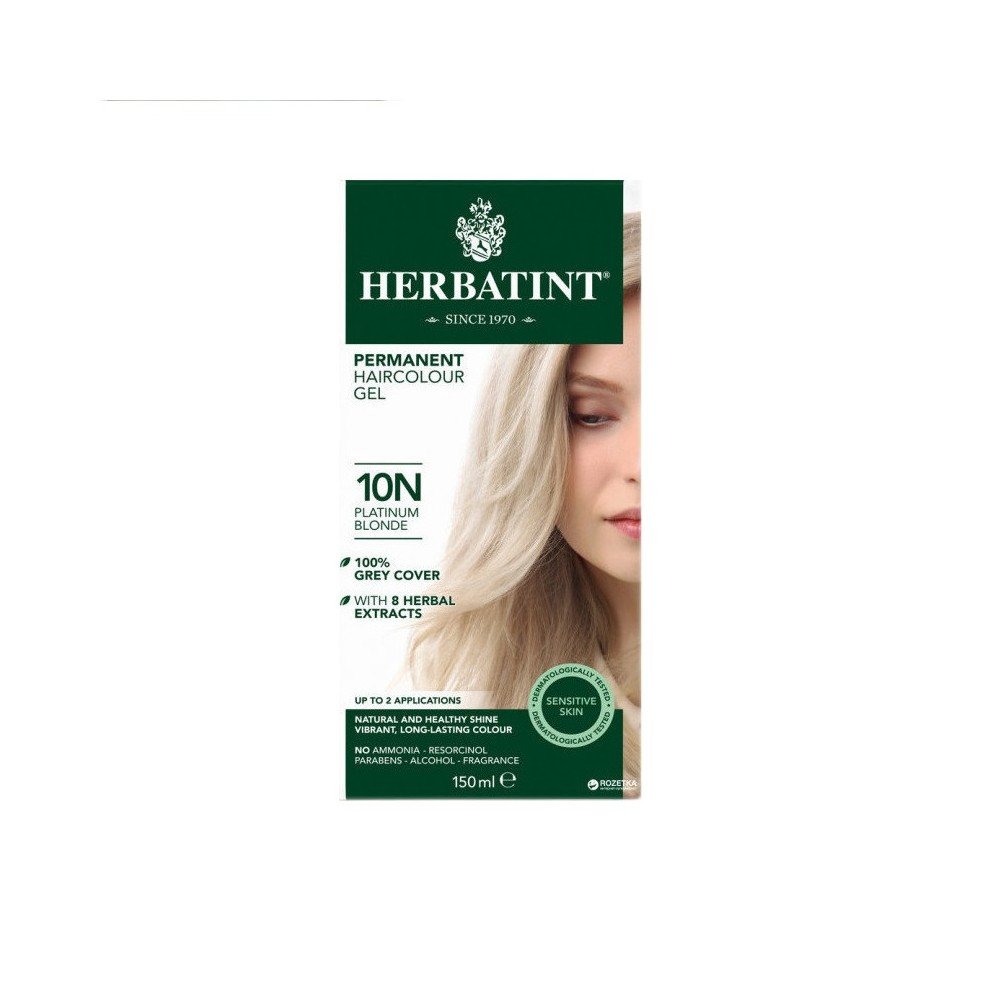 Herbatint Φυτική Βαφή Μαλλιών 10Ν Ξανθό Πλατινέ, Platinum Blond, 150ml