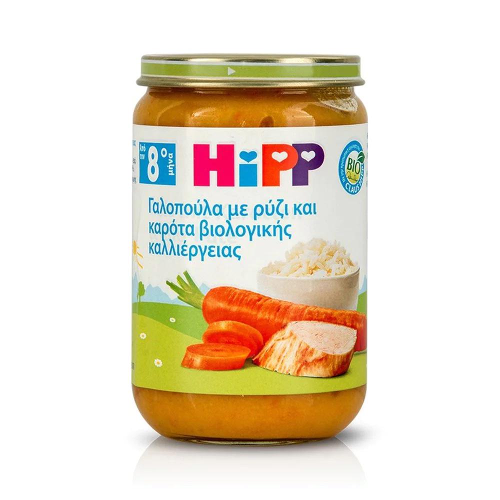 Hipp Γαλοπούλα με Ρύζι & Καρότα Βιολογικής Καλλιέργειας 4+, 190gr Hipp Γαλοπούλα με Ρύζι & Καρότα Βιολογικής Καλλιέργειας 4+, 190gr