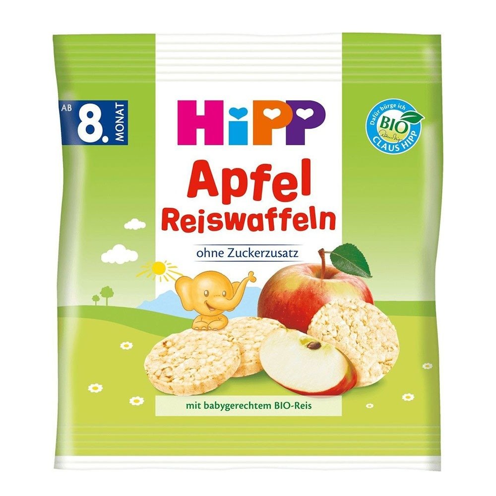 Hipp Ρυζογκοφρέτα με Γεύση Μήλο 8+ Μηνών, 30gr