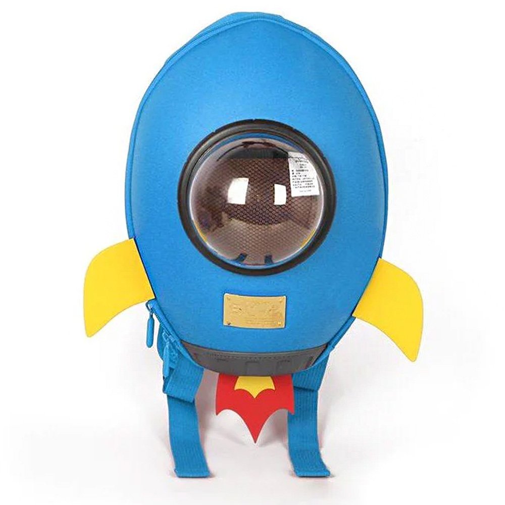 Supercute Παιδικό Σακίδιο Πλάτης Πύραυλος 3D, Μπλε
