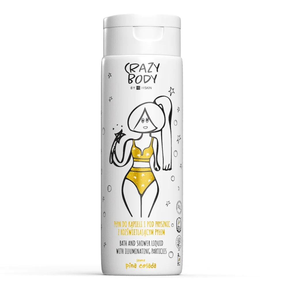 Hiskin Crazy Body Bath & Shower Gel With Illuminating Particles Αφρόλουτρο Pina Colada, 250ml Hiskin Crazy Body Bath & Shower Gel With Illuminating Particles Αφρόλουτρο Pina Colada, 250ml