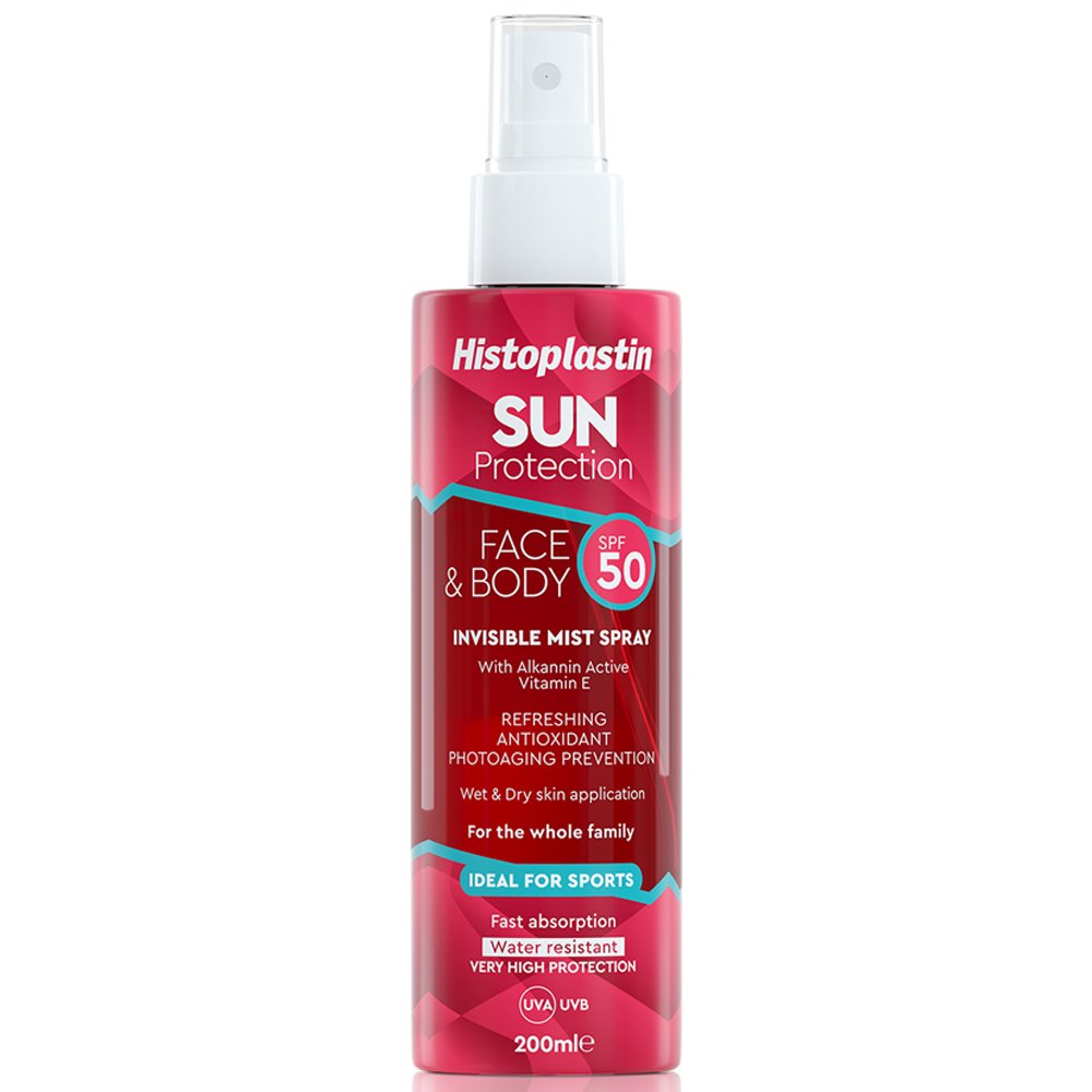 Histoplastin Sun Protection Invisible Mist Spray Face & Body SPF50, 200ml