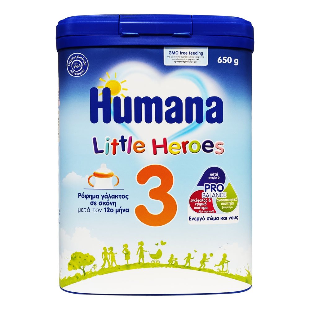 Humana 3 Little Heroes Ρόφημα Γάλακτος σε Σκόνη Μετά τον 12ο Μήνα, 650gr