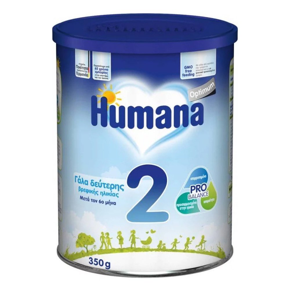 Humana 2 Optimum Pro Balance Γάλα Δεύτερης Βρεφικής Ηλικίας Από τον 6ο Μήνα, 350gr