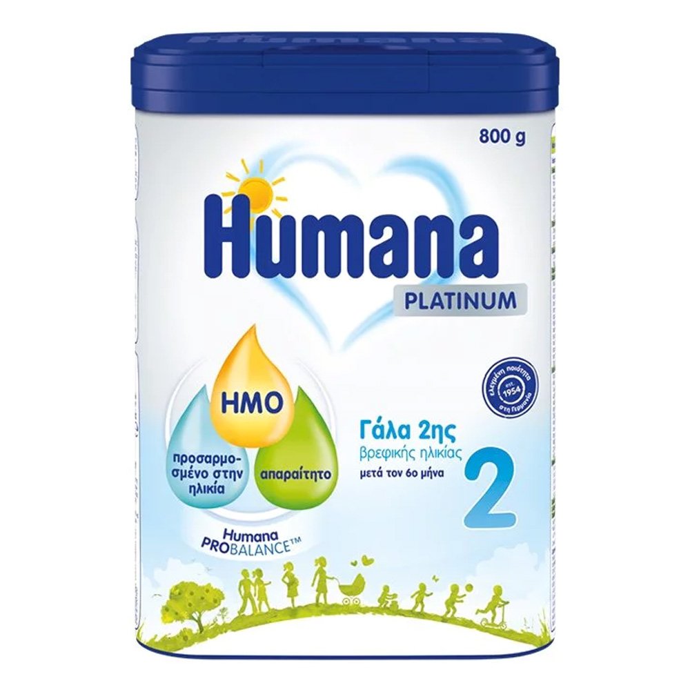 Humana Platinum 2 Ρόφημα Γάλακτος σε Σκόνη 6m+, 800gr