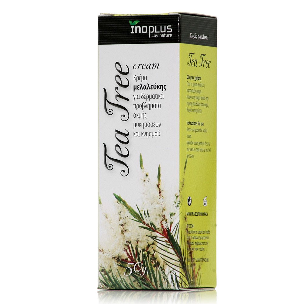 Ino Plus Tea Tree Cream Κρέμα με Φυσικό Έλαιο Μελαλεύκης, 50gr