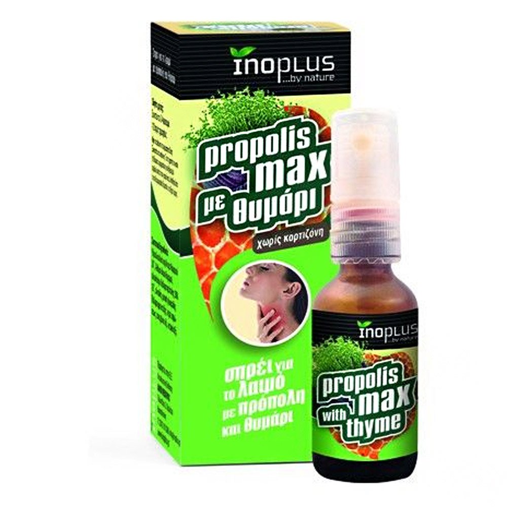 InoPlus Propolis Max Spray με Πρόπολή & Θυμάρι για Πονόλαιμο, Βήχα & Βραχνάδα, 20ml