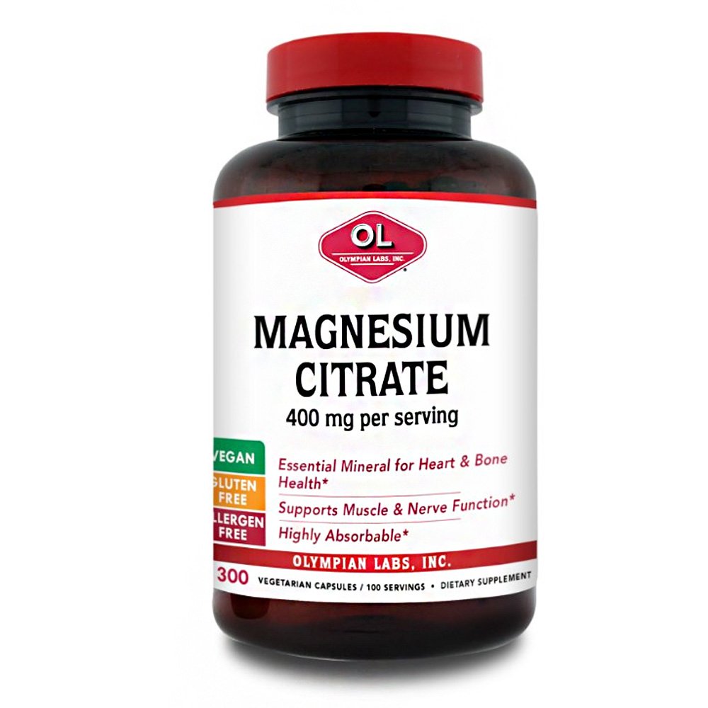 Inpa Olympian Labs Magnesium Citrate Super Size Συμπλήρωμα Διατροφής για Ενίσχυση της Oστικής Mάζας & Mείωση του Στρες, 100 caps