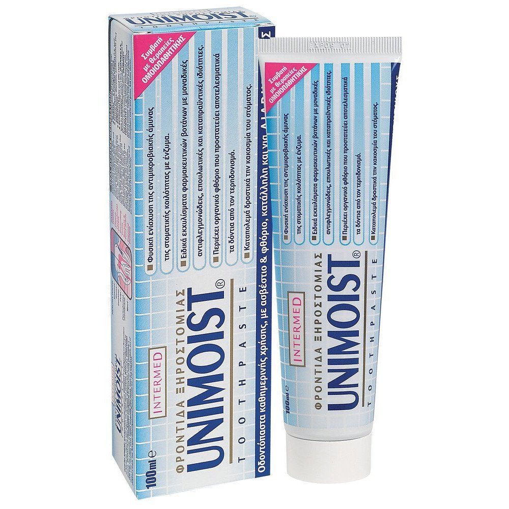Intermed Unimoist Toothpaste Οδοντόκρεμα για την Φροντίδα του Ξηρού Στόματος, 100ml