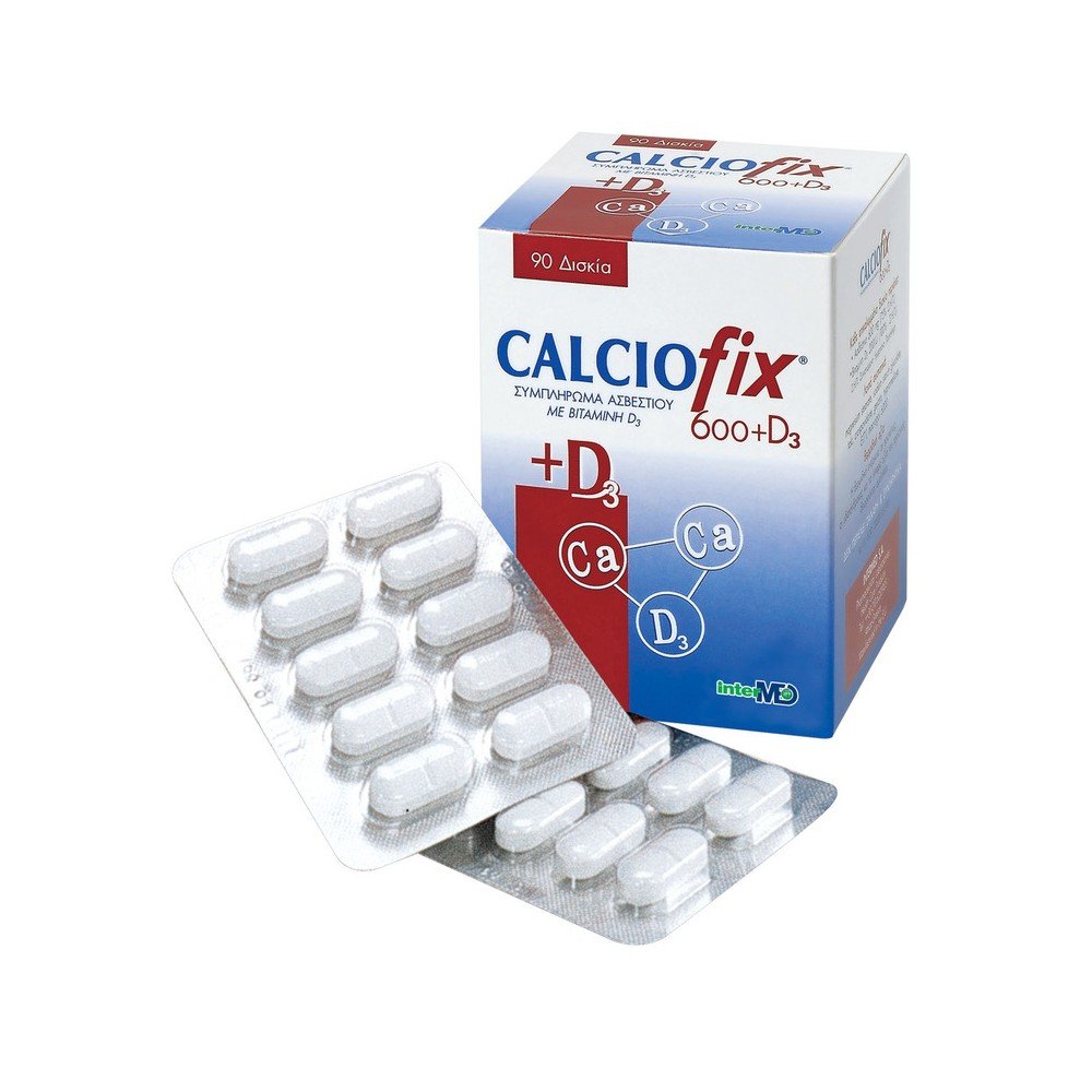 Intermed Calciofix Tablets Συμπλήρωμα Διατροφής Ασβεστίου & Βιταμίνης D3, 90ταμπλέτες