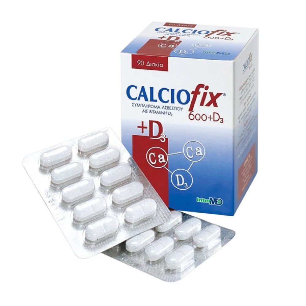 Intermed Calciofix Tablets Συμπλήρωμα Διατροφής Ασβεστίου & Βιταμίνης D3, 90ταμπλέτες