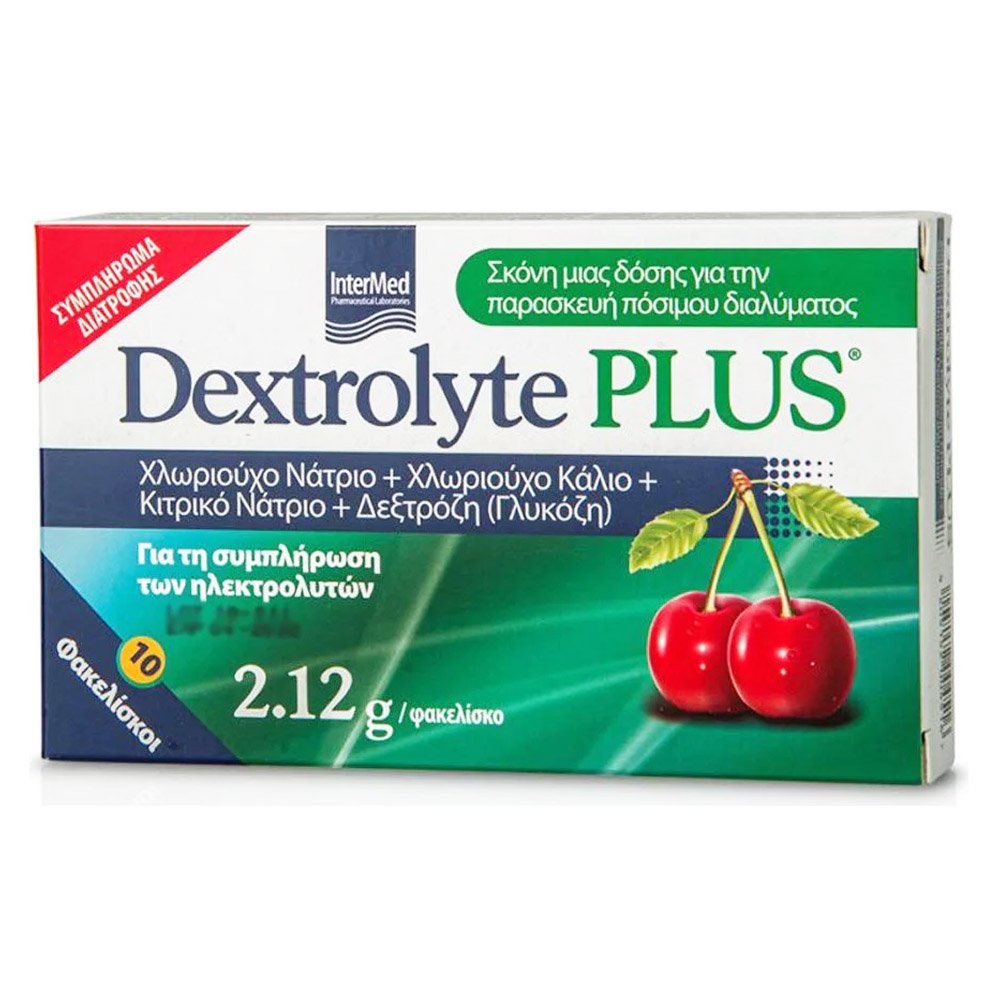 Intermed Dextrolyte Plus Ηλεκτροδιαλύτες για Θεραπεία Επανυδάτωσης, 10 φακελίσκοι