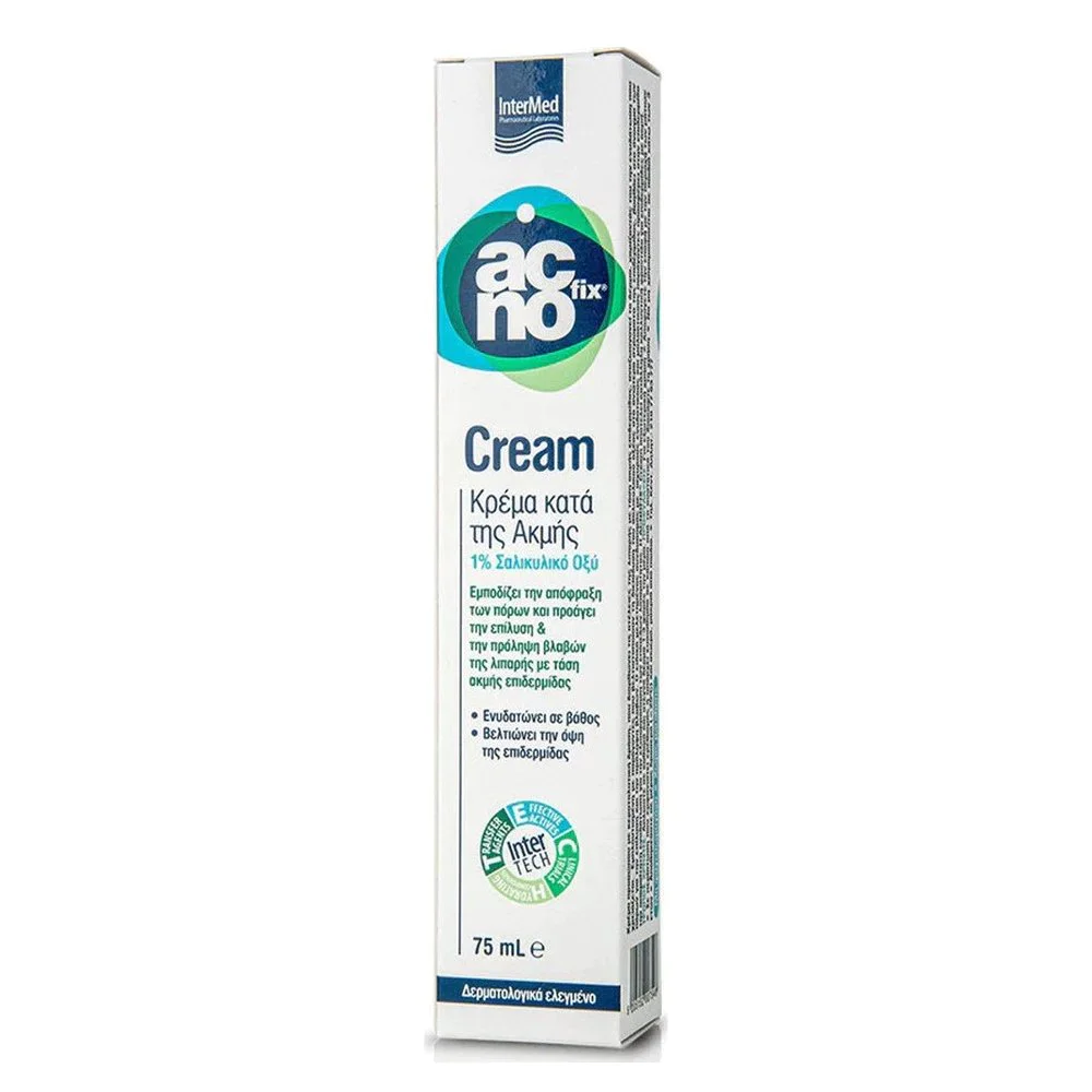 Intermed Αcnofix Cream Kρέμα Κατά της Ακμής, 75ml Intermed Αcnofix Cream Kρέμα Κατά της Ακμής, 75ml