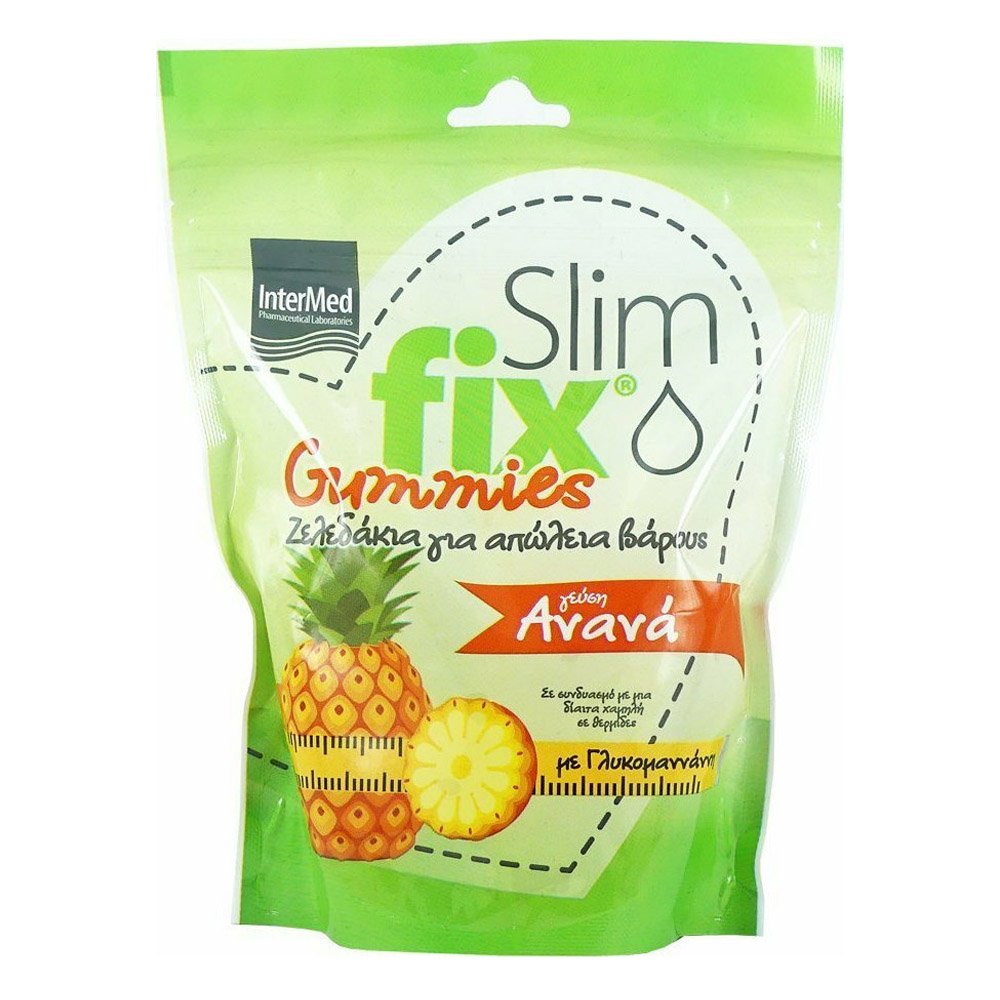 Intermed Slim Fix Gummies Ζελεδάκια για την Απώλεια Βάρους με Γλυκομαννάνη με Γεύση Ανανά, 42τμχ