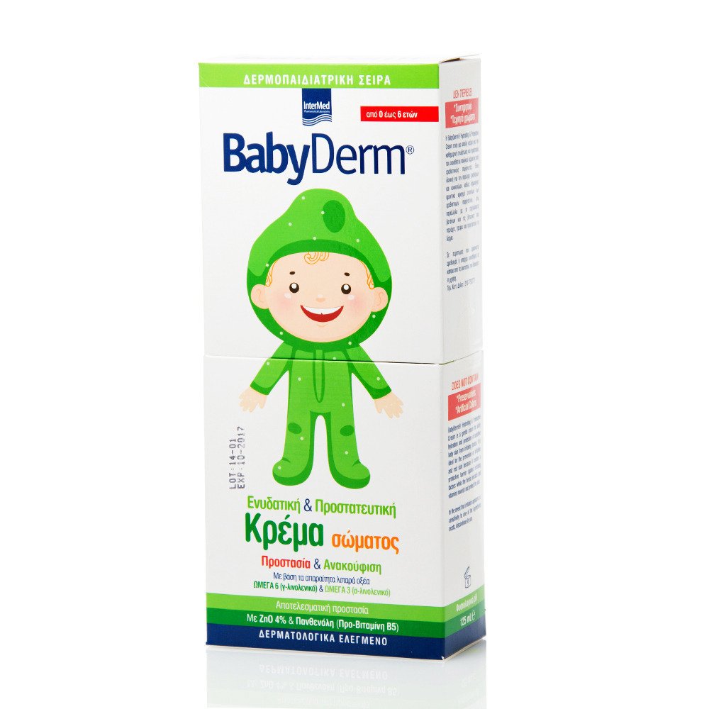 Intermed Babyderm Hydrating & Protective Cream Παιδική Ενυδατική Κρέμα Σώματος, 125ml