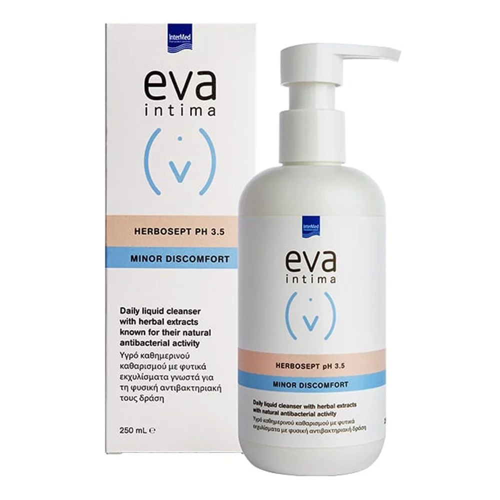 Intermed Eva Intima Herbosept Υγρό Καθημερινού Καθαρισμού Ευαίσθητης Περιοχής με Φυσική Αντιβακτηριδιακή Προστασία, 250ml Intermed Eva Intima Herbosept Υγρό Καθημερινού Καθαρισμού Ευαίσθητης Περιοχής με Φυσική Αντιβακτηριδιακή Προστασία, 250ml