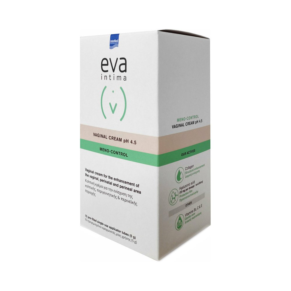 Intermed Eva Intima Meno-Control Vaginal Cream Pre-Filled Applicator Κρέμα για την Ευαίσθητη Περιοχή, 10x5gr