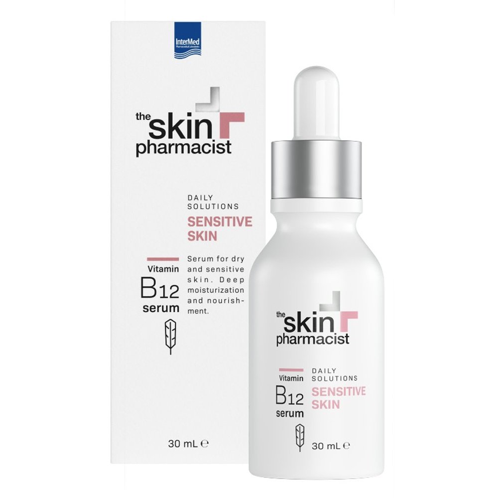 Intermed The Skin Pharmacist Sensitive Skin Vitamin B12 Serum Ενυδατικός Ορός Προσώπου για Ξηρές - Ευαίσθητες Επιδερμίδες, 30ml