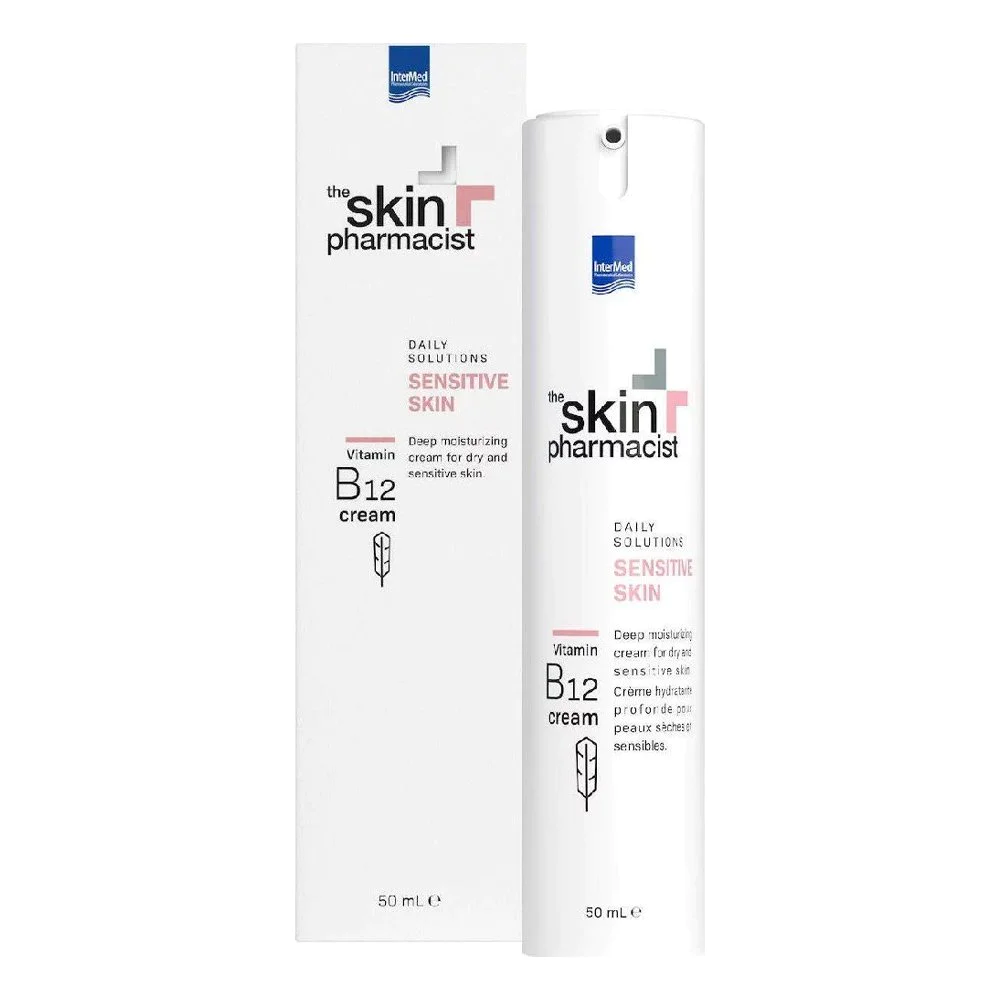 Intermed The Skin Pharmacist Sensitive Skin B12 Cream Κρέμα Βαθιάς Ενυδάτωσης για Πολύ Ξηρό και Ευαίσθητο Δέρμα, 50ml Intermed The Skin Pharmacist Sensitive Skin B12 Cream Κρέμα Βαθιάς Ενυδάτωσης για Πολύ Ξηρό και Ευαίσθητο Δέρμα, 50ml