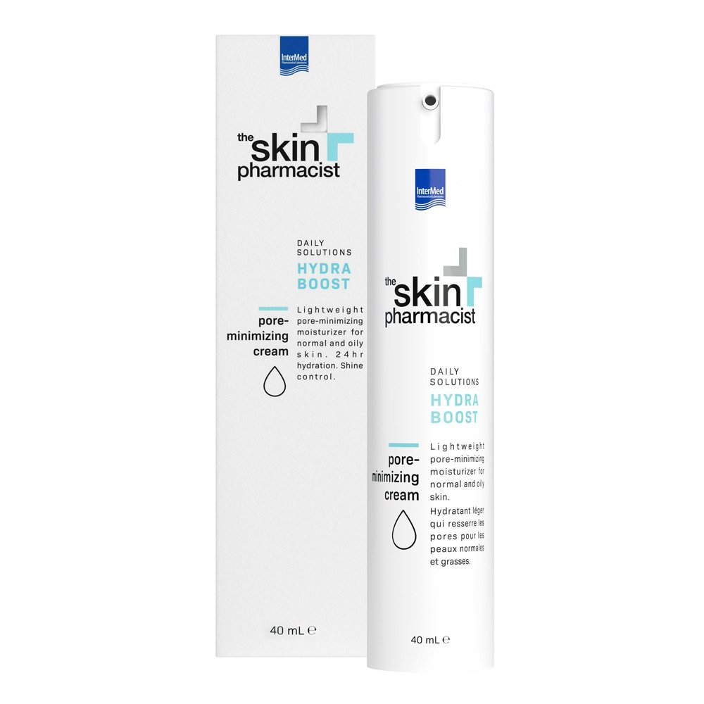Intermed The Skin Pharmacist Ηydra Boost Pοre Minimizing Cream, Ελαφριά Ενυδατική Κρέμα για Λιπαρό Δέρμα 24ωρη Ενυδάτωση, 50ml