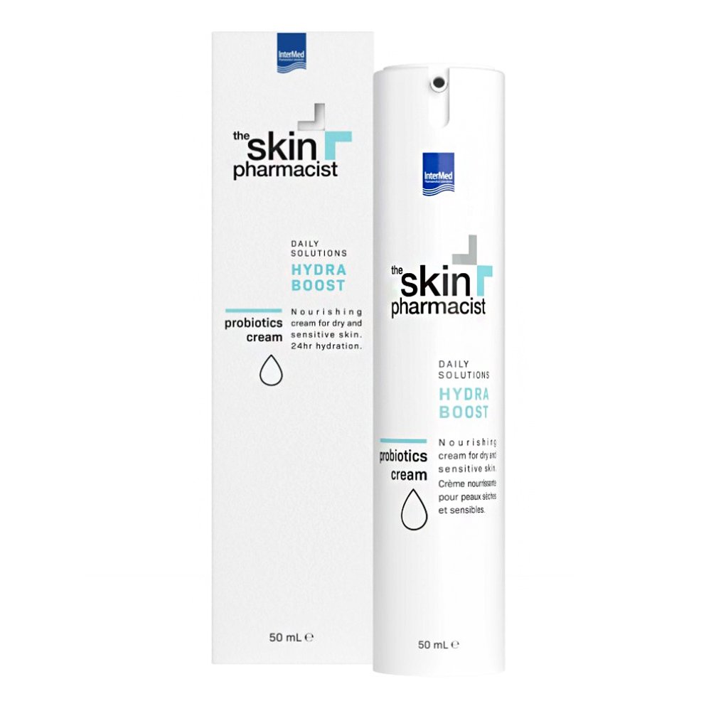Intermed The Skin Pharmacist Hydra Boost Probiotics Cream Ενυδατική Κρέμα Προσώπου για Ξηρές Κανονικές Επιδερμίδες, 50ml Intermed The Skin Pharmacist Hydra Boost Probiotics Cream Ενυδατική Κρέμα Προσώπου για Ξηρές Κανονικές Επιδερμίδες, 50ml
