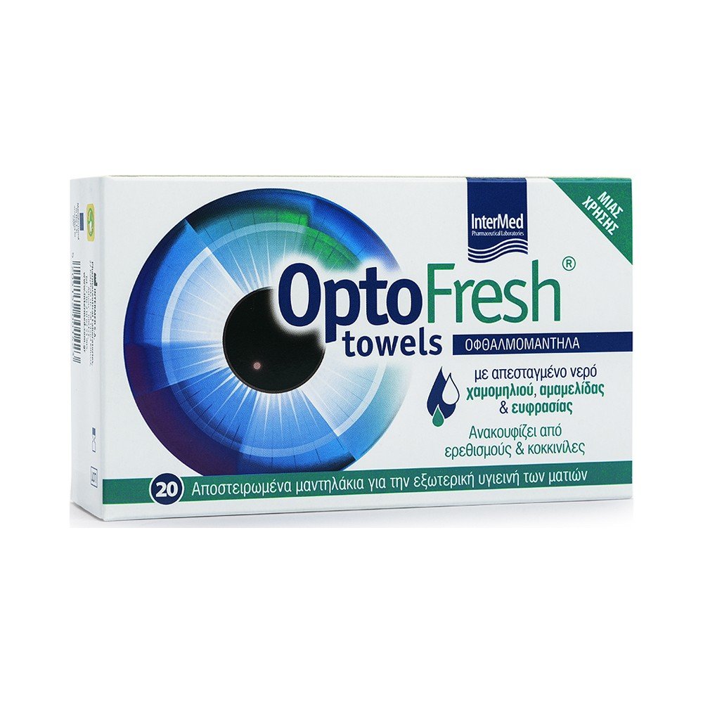 Intermed OptoFresh Towels Αποστειρωμένα Οφθαλμομάντηλα, 20τμχ