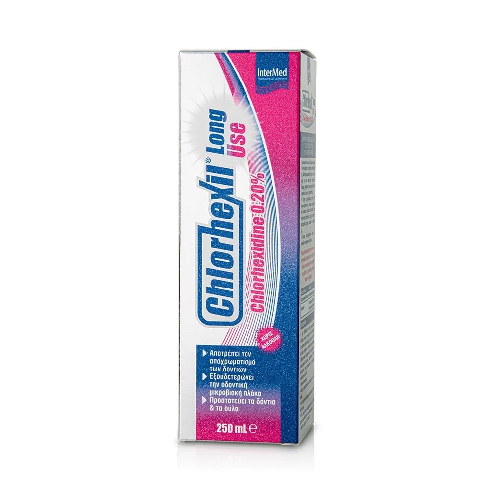 Intermed Chlorhexil 0.20% Long Use Mouthwash Στοματικό Διάλυμα κατά της Πλάκας, 250ml