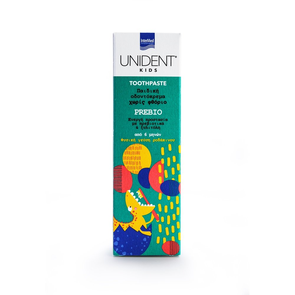 Intermed Unident Kids Toothpaste Prebio Βρεφική Οδοντόκρεμα με Πρεβιοτικά, 50ml