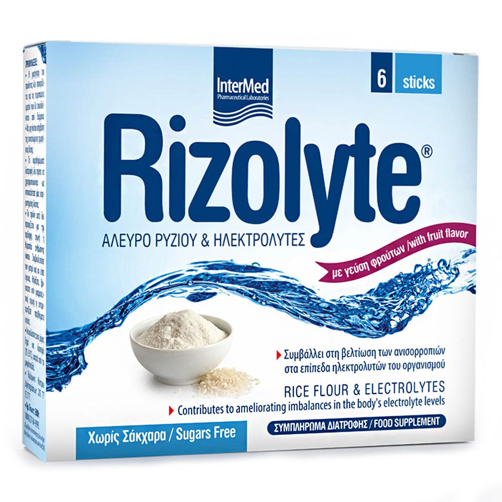 Intermed Rizolyte Συμπλήρωμα Διατροφής με Ηλεκτρολύτες, 6sticks