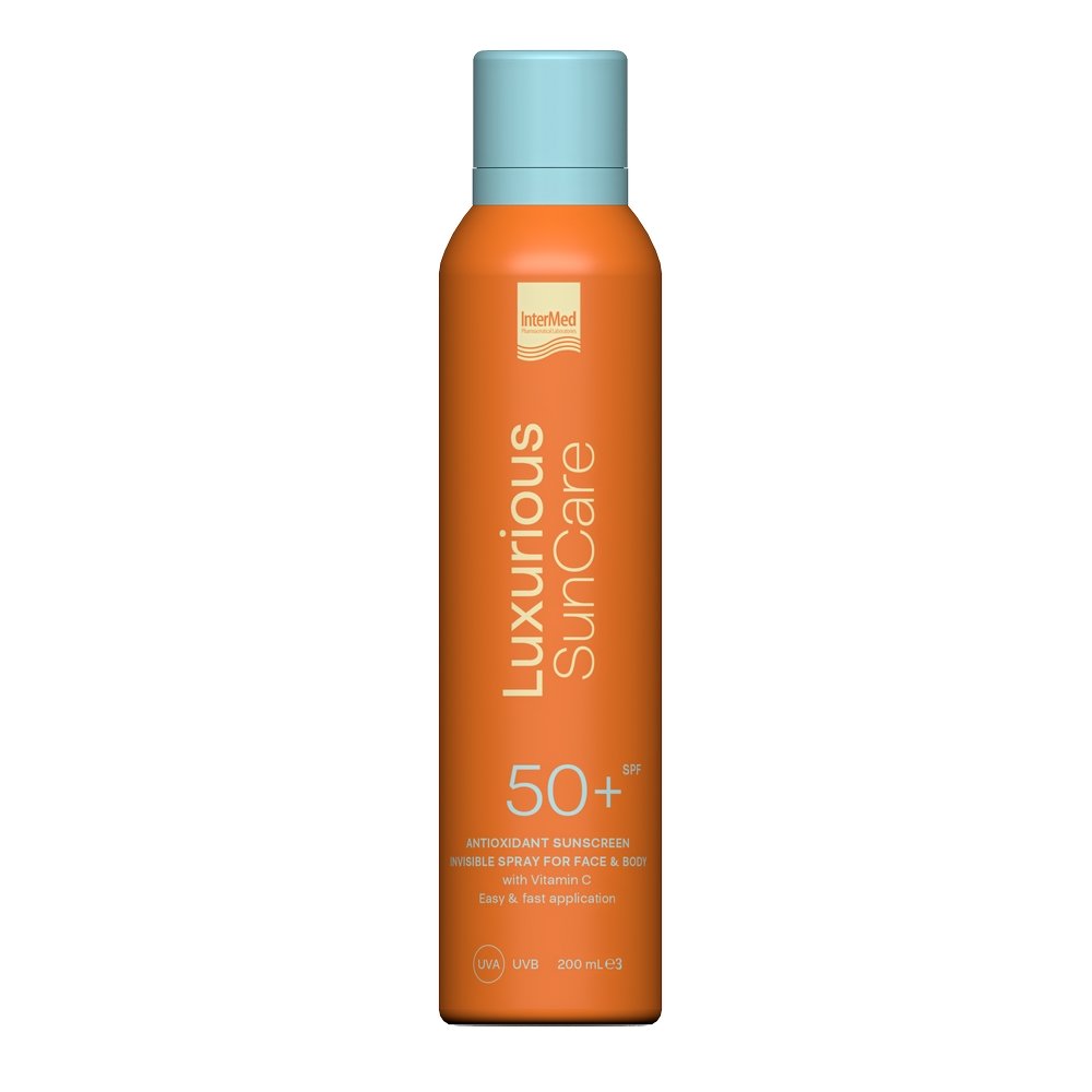 InterMed Luxurious Suncare Antioxidant Sunscreen Invisible Spray SPF 50+ Αντηλιακό με Βιταμίνη C, 200ml