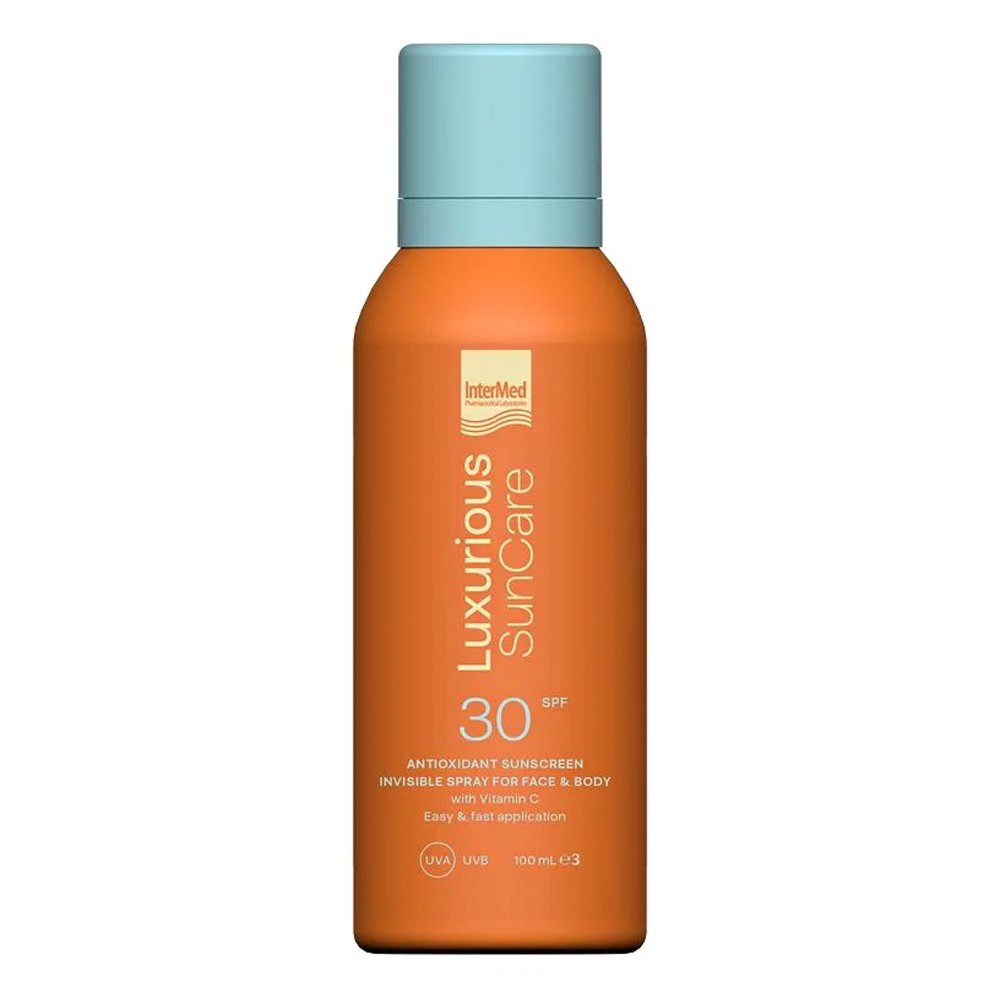 Intermed Luxurious Suncare Antioxidant Sunscreen Invisible Spray SPF 30 Αντηλιακό Προσώπου & Σώματος Με Βιταμίνη C, 100ml