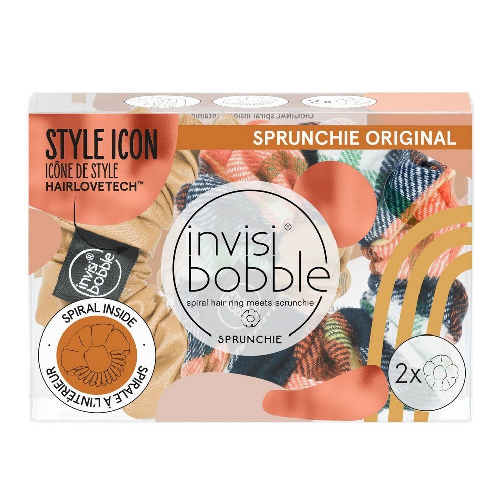 Invisibobble Sprunchie Duo Fall in Love It's Sweater Time Λαστιχάκια Μαλλιών, 2τμχ