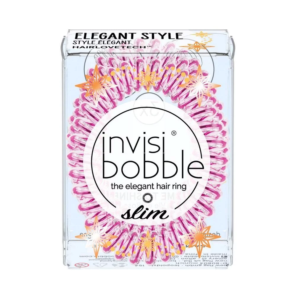 Invisibobble Slim Time to Shine La Vie en Rose, 3τμχ Invisibobble Slim Time to Shine La Vie en Rose, 3τμχ