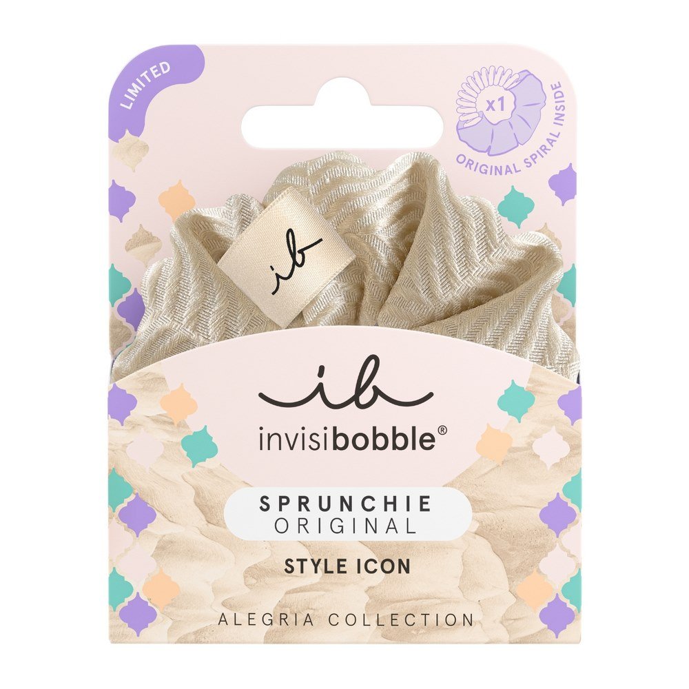 Invisibobble Sprunchie Alegria In the spirit of It Υφασμάτινο Λαστιχάκι Μπεζ, 1τμχ