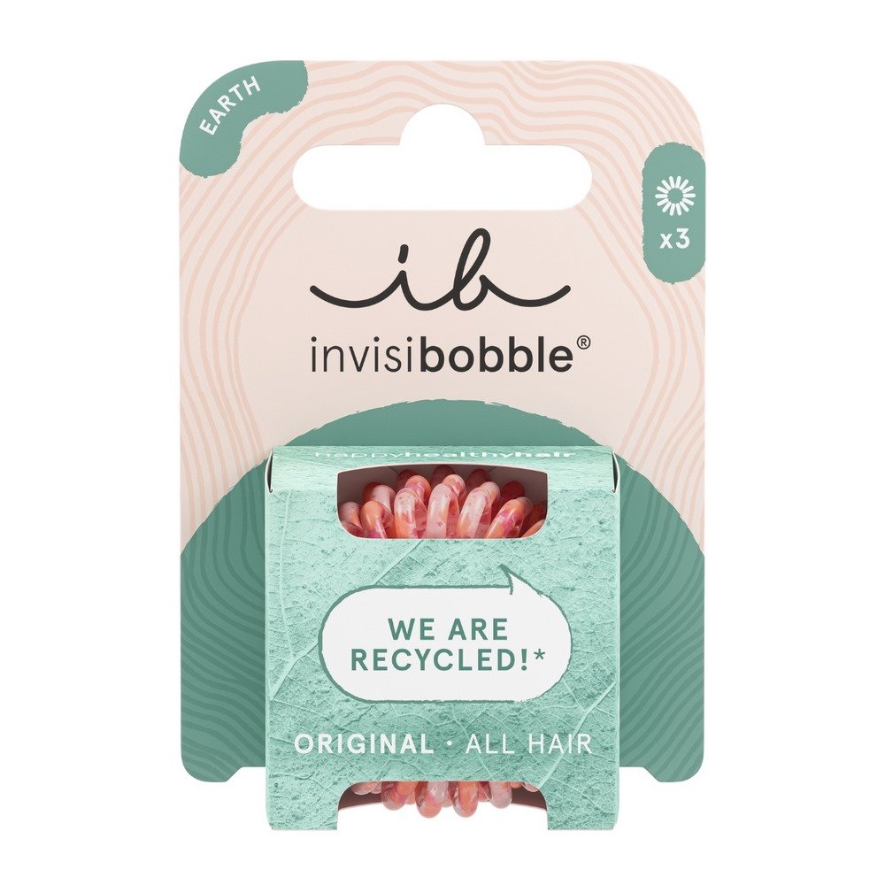  Invisibobble Original Earth Collection Save It Or Waste It Λαστιχάκι Μαλλιών Σπιράλ, 3τμχ