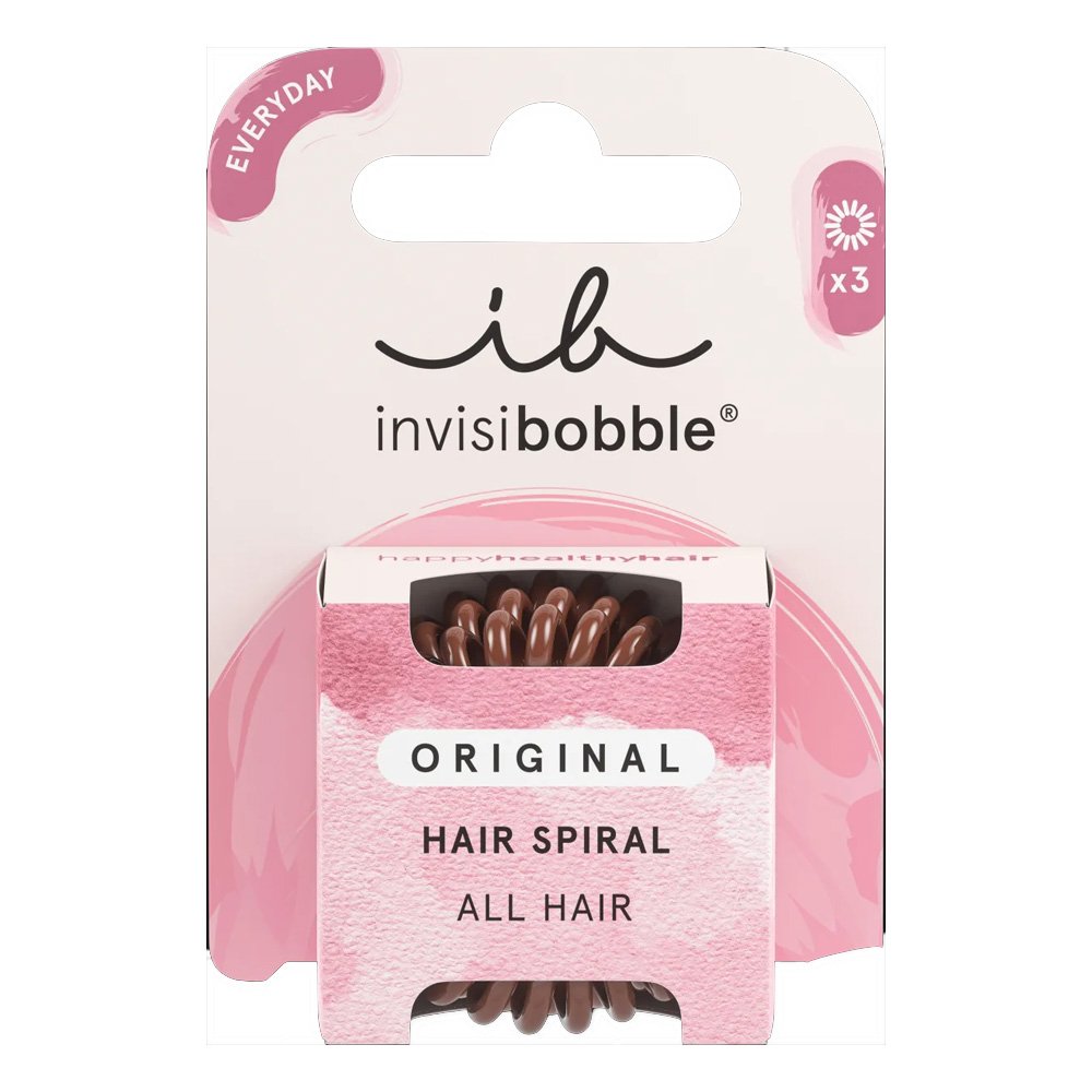 Invisibobble Original Λαστιχάκι για τα Μαλλιά Pretzel Brown, 3τμχ