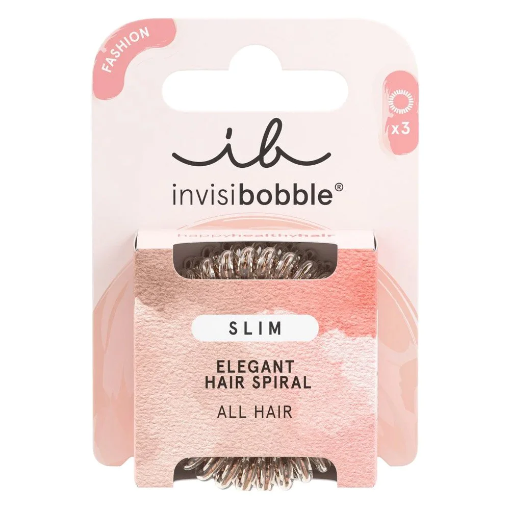 Invisibobble Fashion Slim Σπιράλ Λαστιχάκια Bronze Me Pretty, 3τμχ Invisibobble Fashion Slim Σπιράλ Λαστιχάκια Bronze Me Pretty, 3τμχ