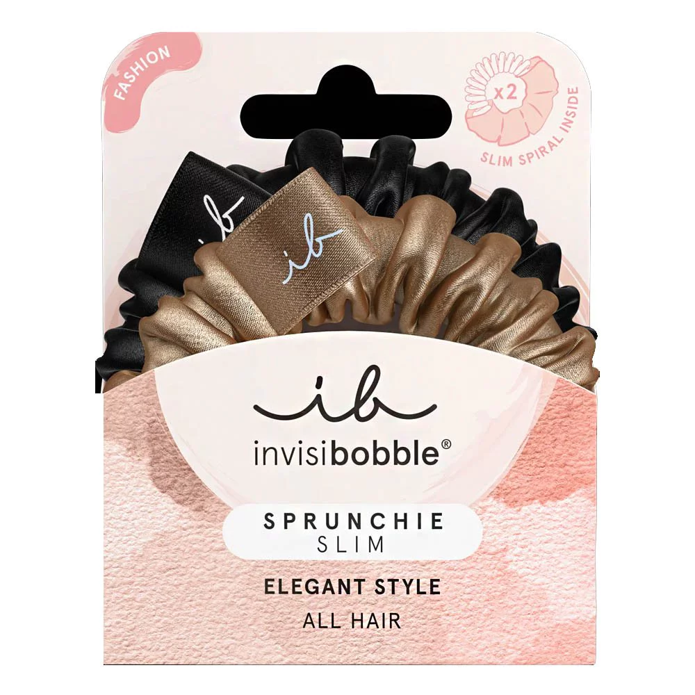 Invisibobble Sprunchie Slim Elegant Style Λαστιχάκια για τα Μαλλιά True Golden, 2τμχ Invisibobble Sprunchie Slim Elegant Style Λαστιχάκια για τα Μαλλιά True Golden, 2τμχ