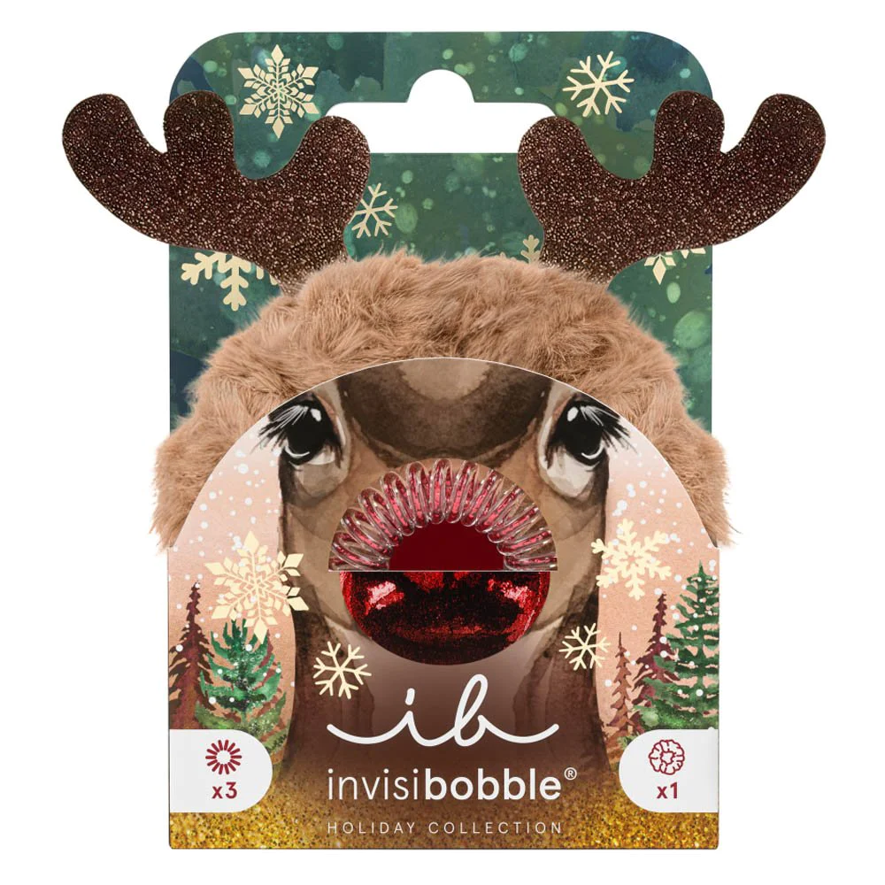 Invisibobble Λαστιχάκια Μαλλιών Red Nose Reindeer Κόκκινο, 4τμχ Invisibobble Λαστιχάκια Μαλλιών Red Nose Reindeer Κόκκινο, 4τμχ