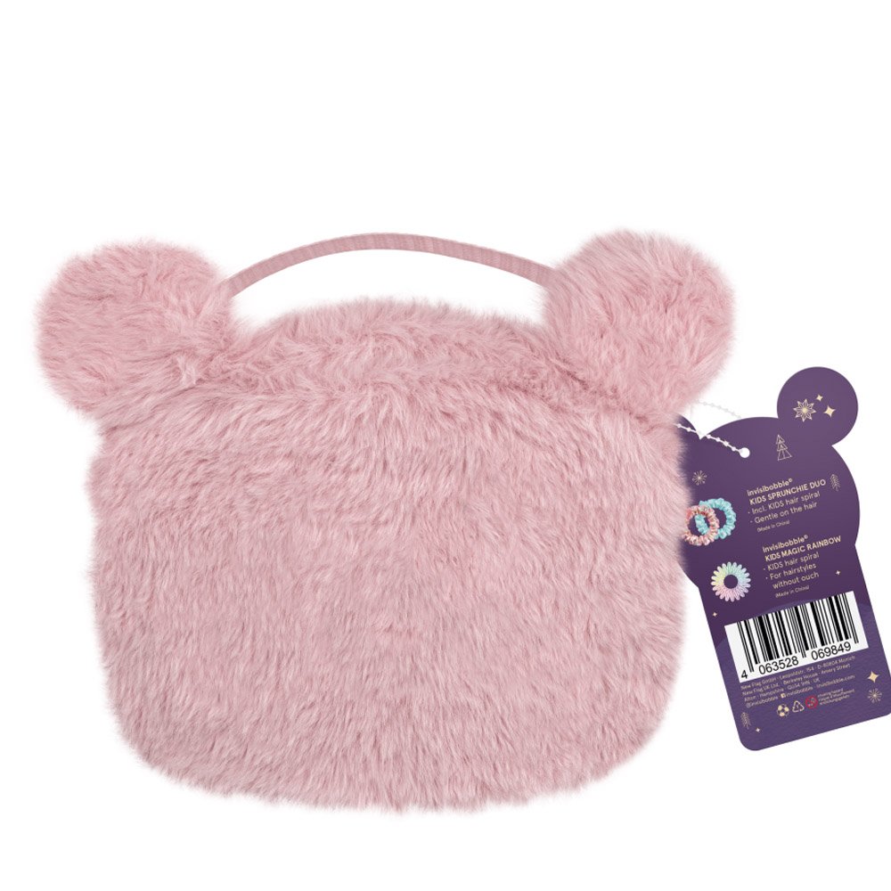  Invisibobble Kids Gift Set Limited Teddy Pouch Χνουδωτό Τσαντάκι, 1σετ